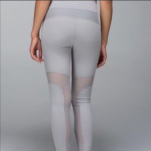 Lululemon Breathe Easy Mesh Pant Grey Leggings 8